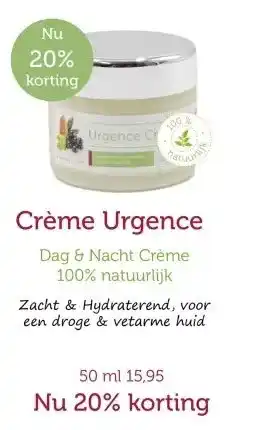 De Rode Pilaren Crème Urgence aanbieding