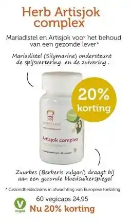 De Rode Pilaren Herb Artisjok complex aanbieding