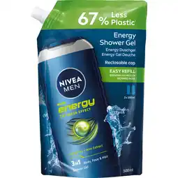 Albert Heijn NIVEA Men energy shower gel refill aanbieding