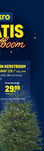 Makro Grote kerstboom aanbieding