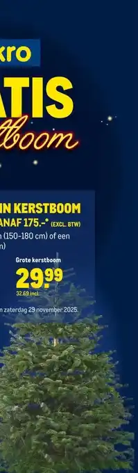 Makro Grote kerstboom aanbieding