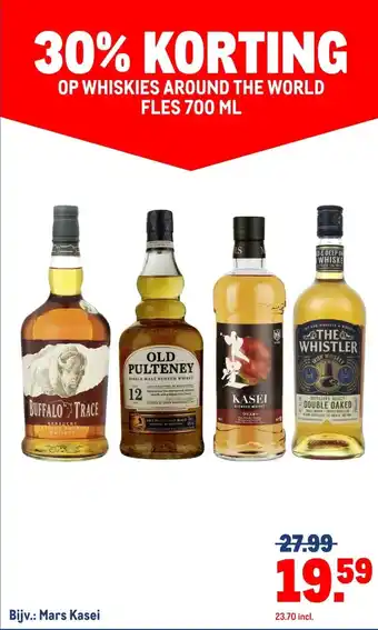 Makro WHISKIES AROUND THE WORLD FLES 700 ML aanbieding