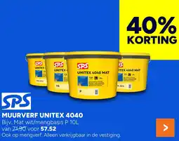 BOUWMAAT SPS Muurverf unitex 4040 aanbieding