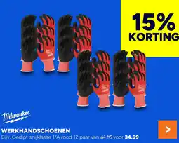 BOUWMAAT Milwaukee Werkhandschoenen aanbieding