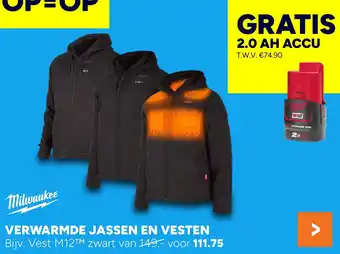 BOUWMAAT Milwaukee Verwarmde jassen en vesten aanbieding