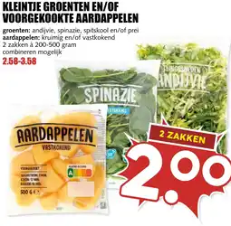 De Boerenschuur Kleintje groenten en/of voorgekookte aardappelen aanbieding