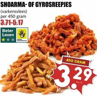De Boerenschuur Shoarma of gyrosreepjes aanbieding