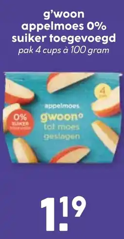 De Boerenschuur G'woon appelmoes 0% suiker toegevoegd aanbieding