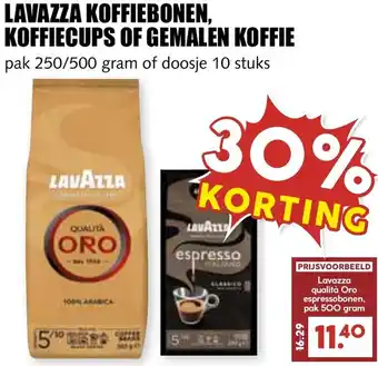 De Boerenschuur Lavazza koffiebonen, koffiecups of gemalen koffie aanbieding