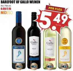 De Boerenschuur Barefoot of gallo wijnen aanbieding