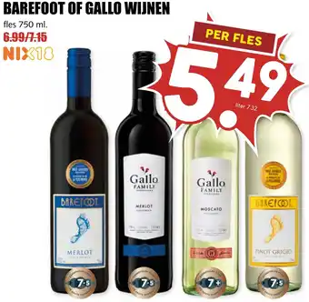 De Boerenschuur Barefoot of gallo wijnen aanbieding