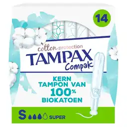 Kruidvat Tampax Compak Cotton Protection Super Tampons aanbieding