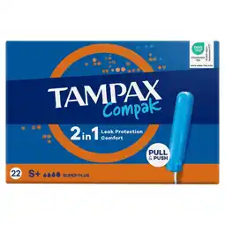 Kruidvat Tampax Compak Super Plus Tampons met Inbrenghuls aanbieding