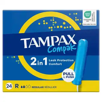 Kruidvat Tampax Compak Regular Tampons met Inbrenghuls aanbieding