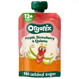 Kruidvat Organix 12+M Appel, Aardbei & Quinoa Knijpfruit aanbieding