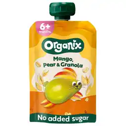 Kruidvat Organix 6+M Mango, Peer & Granola Knijpfruit aanbieding