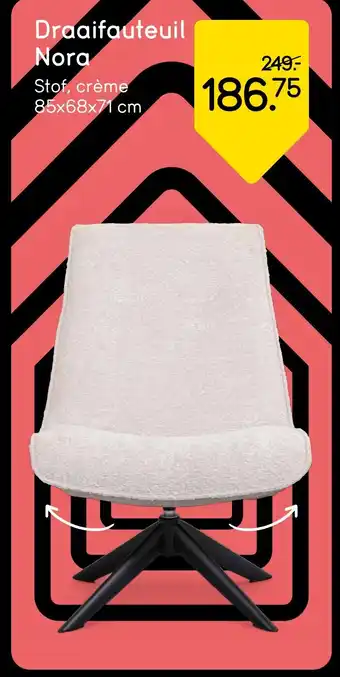 Leen Bakker Draaifauteuil Nora aanbieding