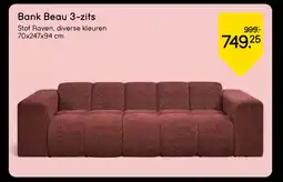 Leen Bakker Bank Beau 3-zits aanbieding