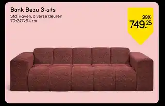 Leen Bakker Bank Beau 3-zits aanbieding