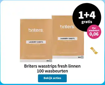 Plein.nl Briters wasstrips fresh linnen aanbieding