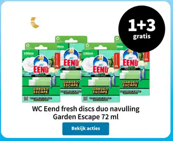 Plein.nl Wc eend fresh discs duo navulling garden escape aanbieding