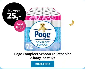 Plein.nl Page Compleet Schoon Toiletpapier 2 laags aanbieding