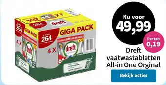 Plein.nl Dreft vaatwastabletten All in One Orginal aanbieding