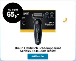 Plein.nl Braun Elektrisch Scheerapparaat Series 5 52-B1000s Blauw aanbieding