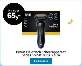 Plein.nl Braun Elektrisch Scheerapparaat Series 5 52-B1000s Blauw aanbieding