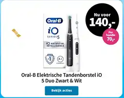 Plein.nl Oral B Elektrische Tandenborstel iO 5 Duo Zwart & Wit aanbieding