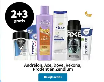 Plein.nl Andrélon, Axe, Dove, Rexona, Prodent en Zendium aanbieding