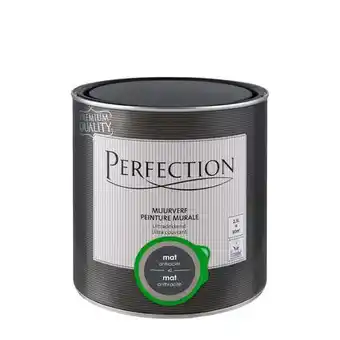 Praxis Perfection Ultradekkend Muurverf - Mat - Antraciet - 2,5L aanbieding