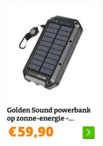 Obelink Golden Sound powerbank op zonne energie aanbieding