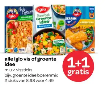 Spar Alle Iglo vis of groente idee aanbieding