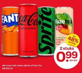 Spar Alle Coca-Cola, Fanta, Sprite of Fuze Tea aanbieding