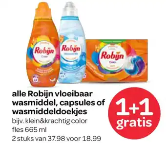 Spar Alle Robijn vloeibaar wasmiddel, capsules of wasmiddeldoekjes aanbieding