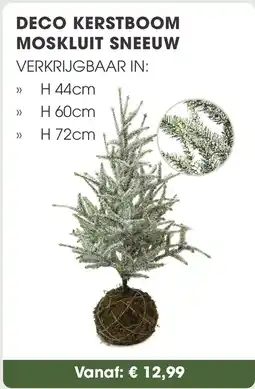 Coppelmans Deco kerstboom moskluit sneeuw aanbieding