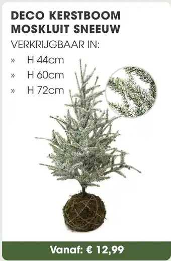 Coppelmans Deco kerstboom moskluit sneeuw aanbieding