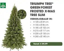 Coppelmans Triumph tree green forest frosted x mas tree slim aanbieding