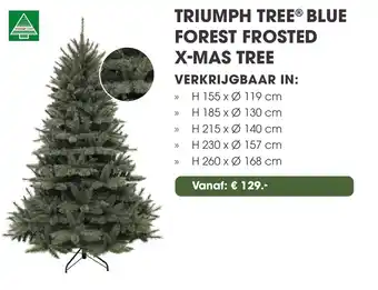 Coppelmans Triumph tree blue forest frosted x mas tree aanbieding