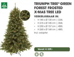 Coppelmans Triumph tree green forest frosted x mas tree led aanbieding