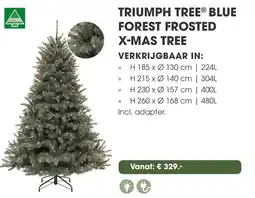 Coppelmans Triumph tree blue forest frosted x mas tree aanbieding