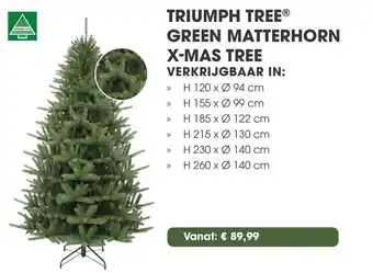 Coppelmans Triumph tree green matterhorn x mas tree aanbieding