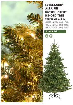 Coppelmans Everlands alba fir switch prelit hinged tree aanbieding
