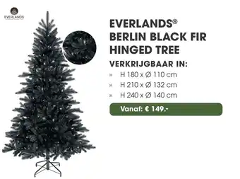 Coppelmans Everlands berlin black fir hinged tree aanbieding