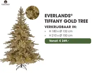Coppelmans Everlands tiffany gold tree aanbieding