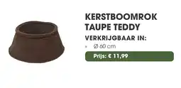 Coppelmans Kerstboomrok taupe teddy aanbieding