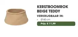 Coppelmans Kerstboomrok beige teddy aanbieding
