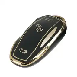 ANWB Dutch Shield Sleutelhoesje Tesla 3/Y/S goud B Zwart-Goud aanbieding