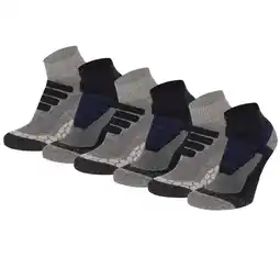 ANWB Xtreme 6 paar Quarter Wandelsokken Blauw aanbieding